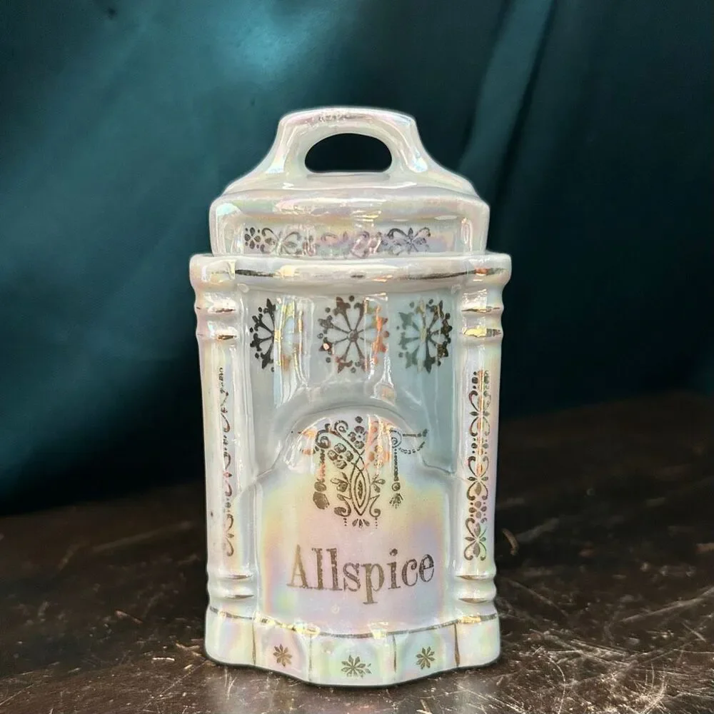 Vintage German Lusterware Allspice Jar